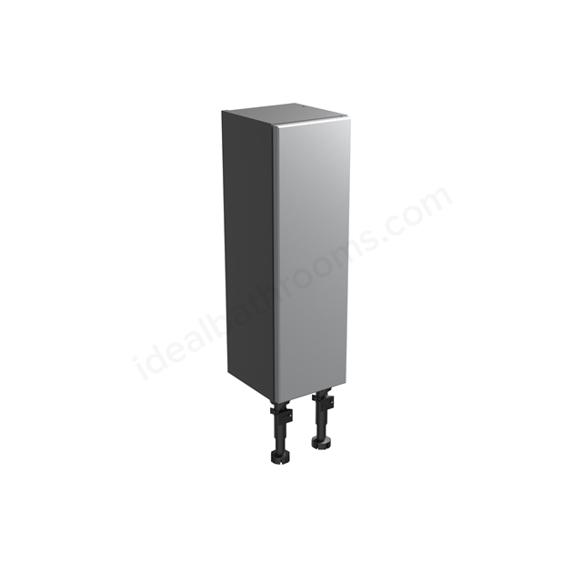 Tavistock Calm Slim 200mm Floor Standing Cupboard w/ Door Pack; Carcass & Fascia - Gloss Light Grey
