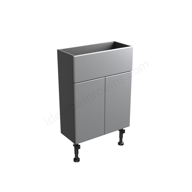 Tavistock Calm Slim 500mm Basin Unit With Fascia/Door Pack & Carcass - Gloss Light Grey