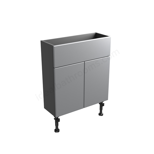 Tavistock Calm Slim 600mm Basin Unit With Fascia/Door Pack & Carcass - Gloss Light Grey