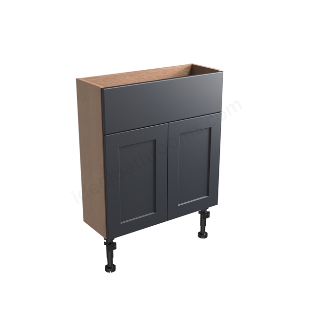 Tavistock Legacy Slim 600mm Basin Unit w/ Fascia/Door Pack & Carcass - Matt Dark Grey