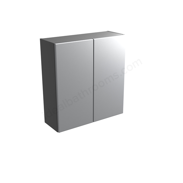 Tavistock Calm Standard 600mm Wall Mounted Cupboard w/ Door Pack; Carcass & Fascia - Gloss Light Grey