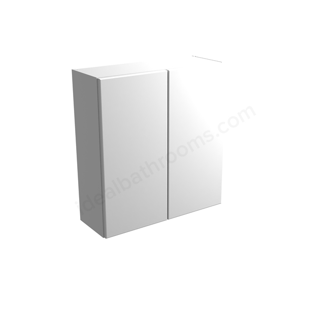 Tavistock Calm Standard 600mm Wall Mounted Cupboard w/ Door Pack; Carcass & Fascia - Gloss White