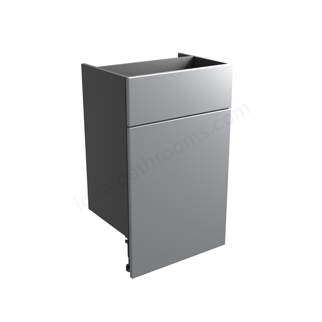 Tavistock Calm Standard 500mm Back To Wall WC w/ Fascia Pack & Carcass  - Gloss Light Grey