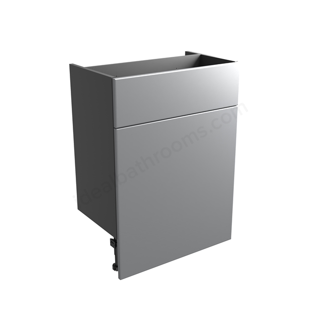 Tavistock Calm Standard 600mm Back To Wall WC w/ Fascia Pack & Carcass  - Gloss Light Grey