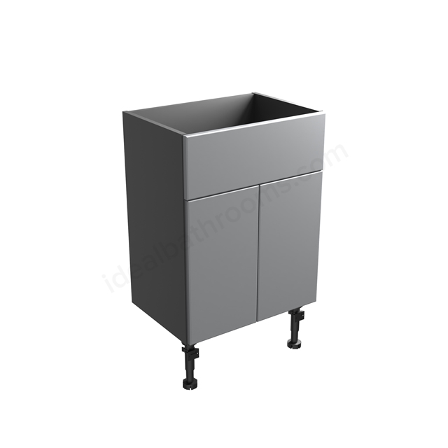 Tavistock Calm Standard 500mm Basin Unit With Fascia/Door Pack & Carcass - Gloss Light Grey