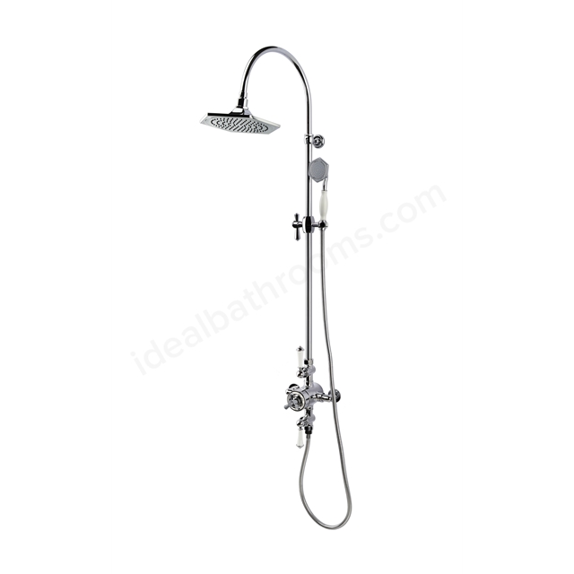 RAK Ceramics Washington Exposed Thermostatic Shower Column with Fixed Head and Shower Kit