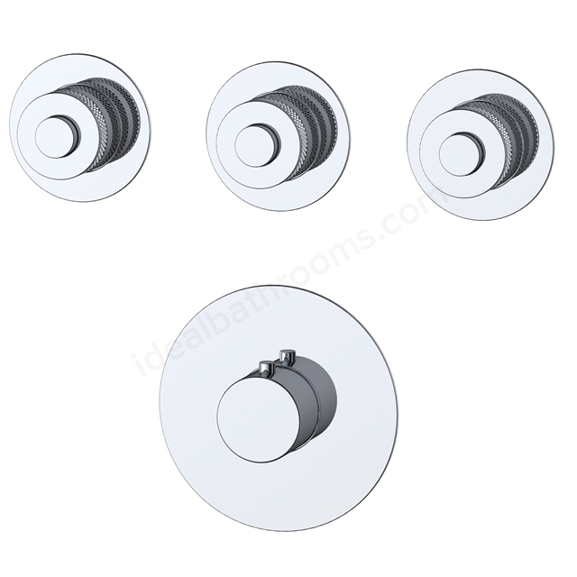 RAK Ceramics Prima Tech Triple Outlet Concealed Thermostatic Shower 