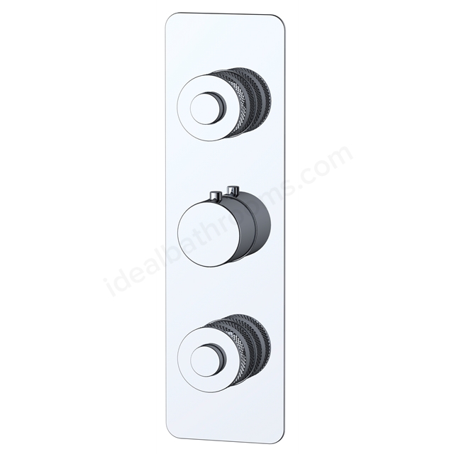 RAK Ceramics Prima Tech Dual Outlet Concealed Thermostatic Shower with Back Plate (Vertical)