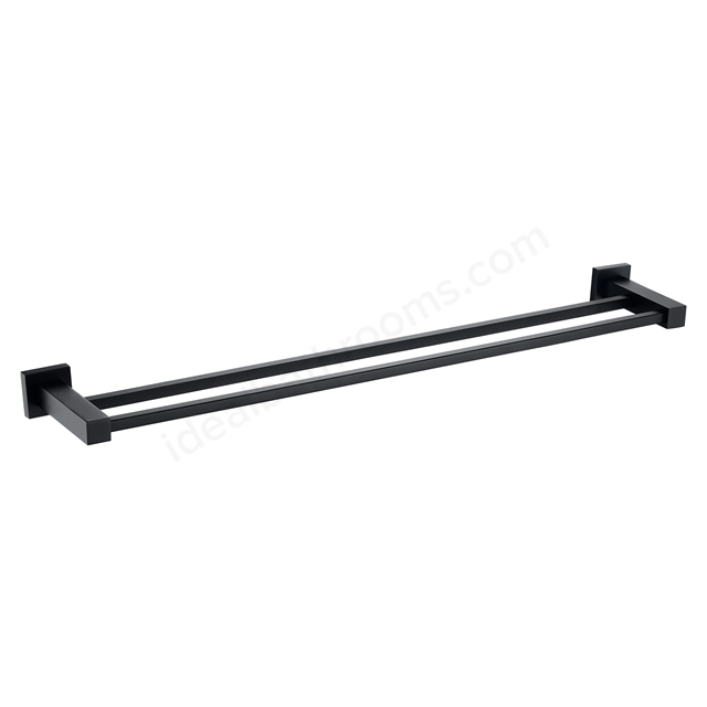 RAK Ceramics Cubis Double Towel Rail in Black
