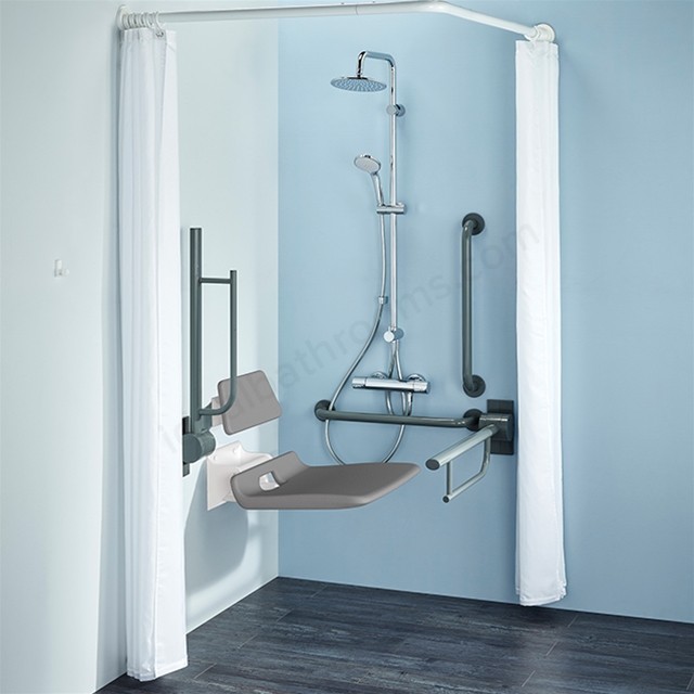Armitage Shanks Contour 21 Doc M Exposed Shower Room Pack, Grey