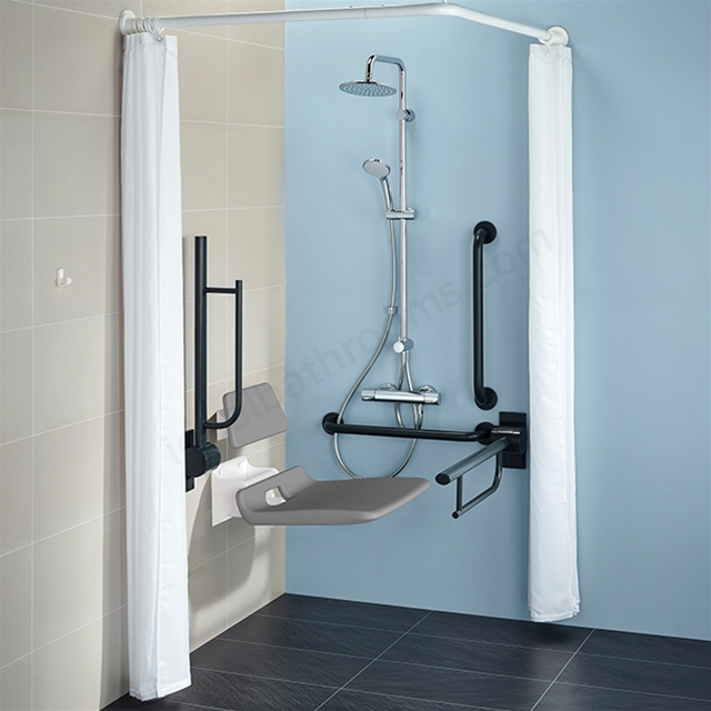 Armitage Shanks Contour 21 Doc M Exposed Shower Room Pack, Charcoal