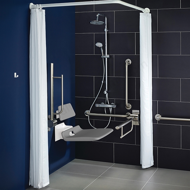 Armitage Shanks Contour 21 Doc M Exposed Shower Room Pack, Stainless Steel