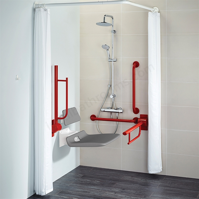 Armitage Shanks Contour 21 Doc M Exposed Shower Room Pack, Red