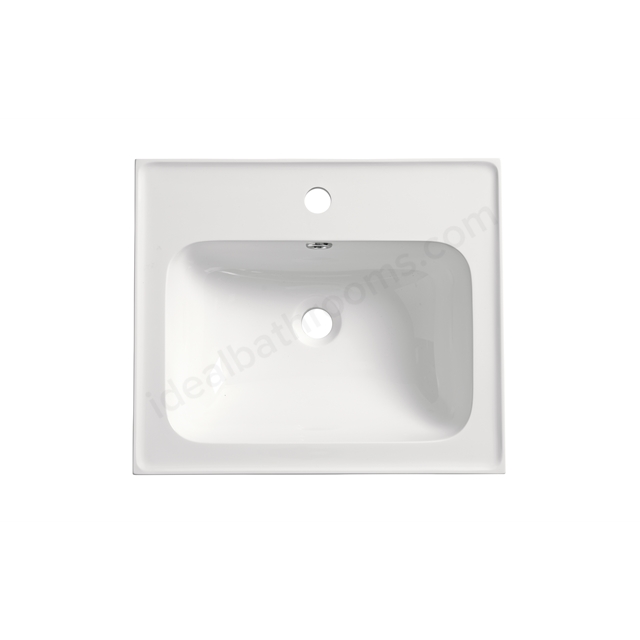 Tavistock Cadence 490mm Countertop Basin; 1 Tap Hole - White