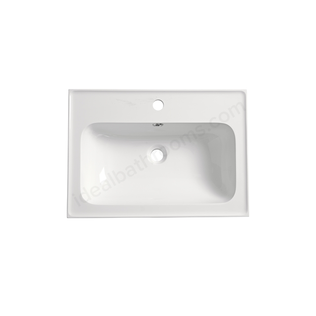 Tavistock Cadence 590mm Countertop Basin; 1 Tap Hole - White