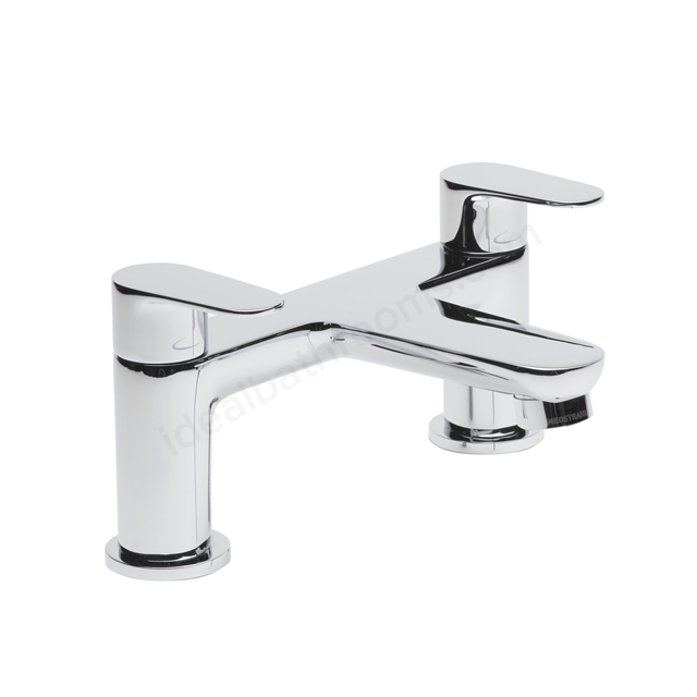 Tavistock Zero 2 Tap Hole Deck Mounted Bath Filler - Chrome