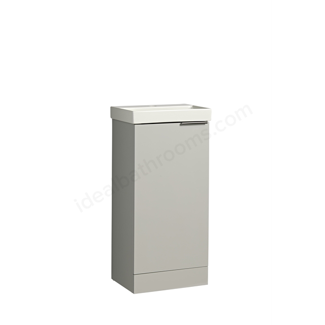 Tavistock Cadence 390mm Cloakroom Vanity Unit; 1 Door - Gloss Light Grey 