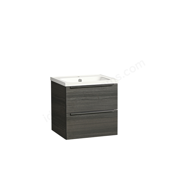 Tavistock Cadence 500mm Wall Hung Vanity Unit; 2 Drawers - Tundra Wood