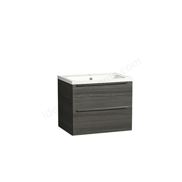 Tavistock Cadence 600mm Wall Hung Vanity Unit; 2 Drawers - Tundra Wood