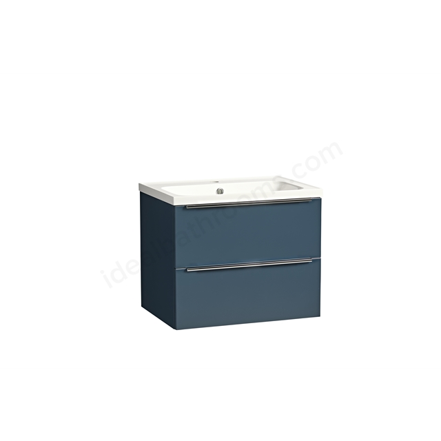 Tavistock Cadence 600mm Wall Hung Vanity Unit; 2 Drawers - Oxford Blue