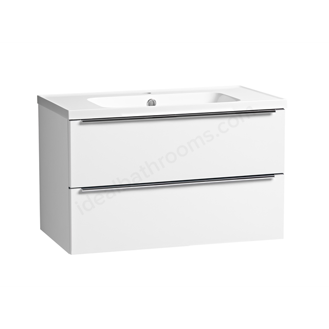 Tavistock Cadence 800mm Wall Hung Vanity Unit; 2 Drawers - Gloss White