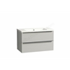 Tavistock Cadence 800mm Wall Hung Vanity Unit; 2 Drawers - Gloss Light Grey