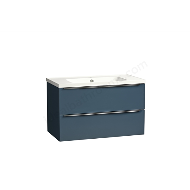Tavistock Cadence 800mm Wall Hung Vanity Unit; 2 Drawers - Oxford Blue