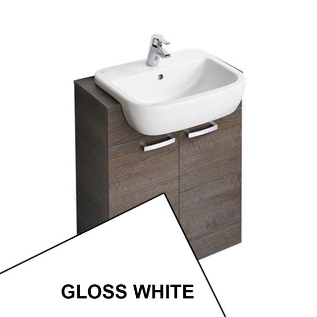 Ideal Standard TEMPO Semi Countertop Basin Unit; 650x300mm; Gloss White