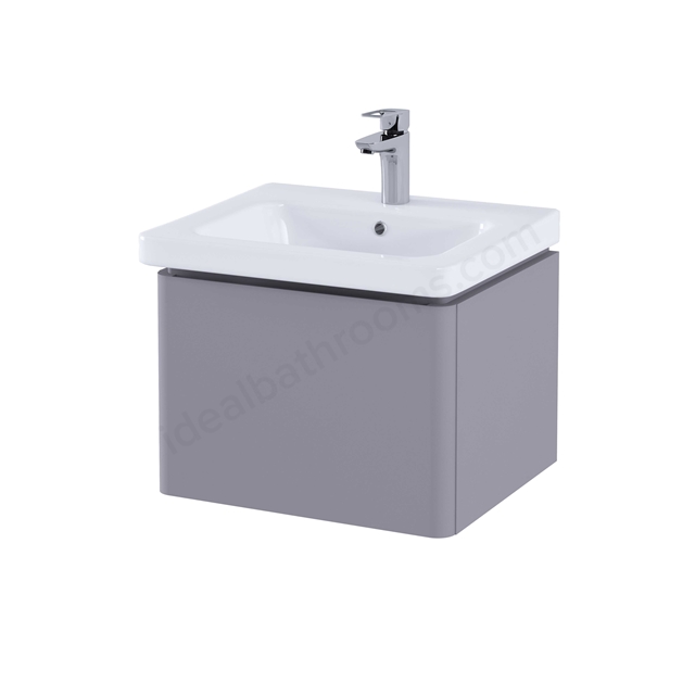 RAK-Resort 500 Single Drawer Basin Unit in  Matt Mushroom