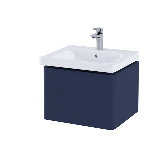 RAK-Resort 500 Single Drawer Basin Unit in  Matt Denim Blue