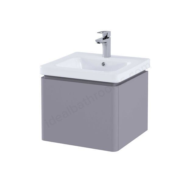 RAK-Resort 550 Single Drawer Basin Unit in  Matt Mushroom