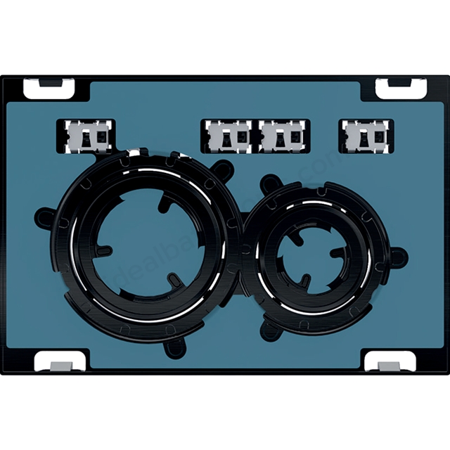 Geberit Sigma50 Round Customisable Dual Flush Plate - Black Chrome