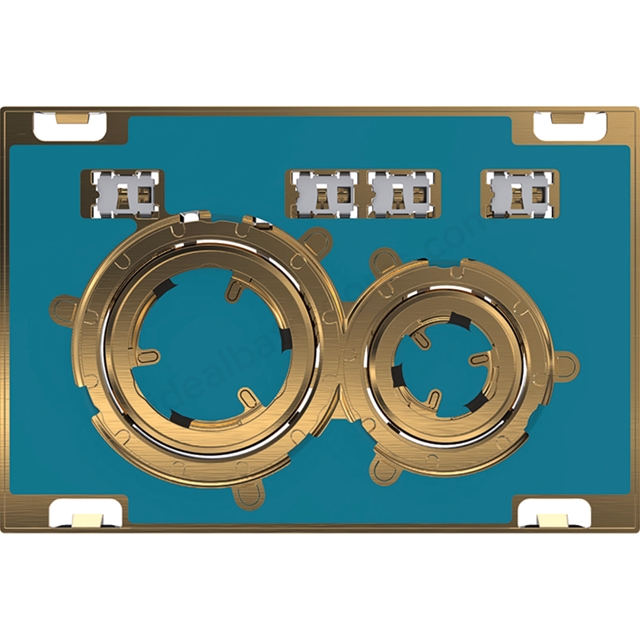 Geberit Sigma50 Round Customisable Dual Flush Plate - Brass