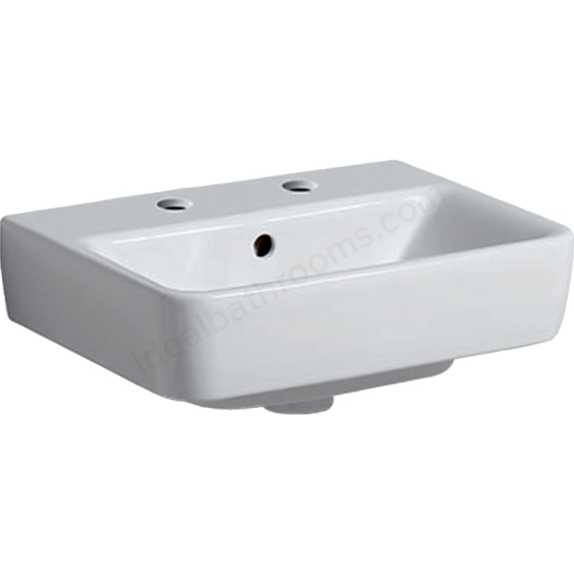 Geberit Selnova Compact 45cm Wahbasin 2 Tap Holes
