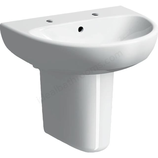 Geberit Selnova 60cm Wahbasin 2 Tap Holes