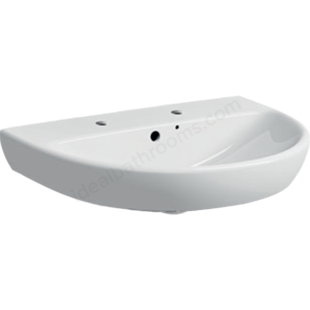 Geberit Selnova 65cm Wahbasin 2 Tap Holes