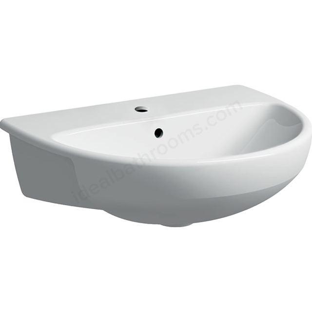 Geberit Selnova 55cm Semi recessed basin 1 Tap Hole