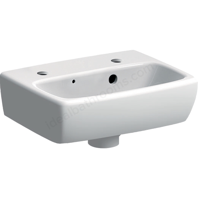 Geberit Selnova Square 36cm Wahbasin 2 Tap Holes