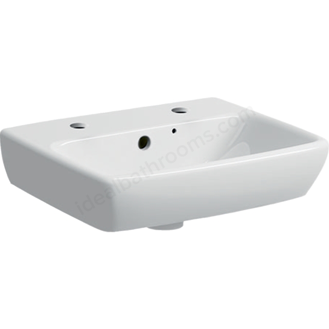 Geberit Selnova Square 45cm Wahbasin 2 Tap Holes
