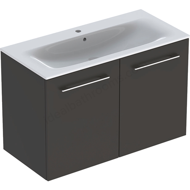 Geberit Selnova Square S 1000mm Slim Basin & Two Door Vanity Unit;Lava