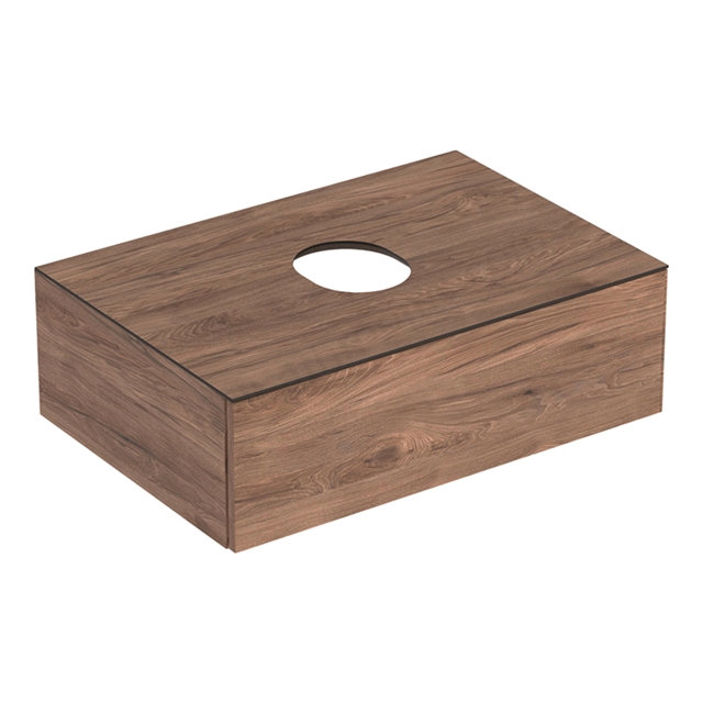 Geberit VariForm Cabinet for Lay-On Basin, One Drawer, 750mmW, Hickory