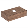 Geberit VariForm Cabinet for Lay-On Basin, One Drawer, 900mmW, Hickory