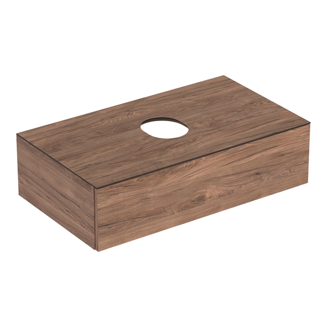 Geberit VariForm Cabinet for Lay-On Basin, One Drawer, 900mmW, Hickory