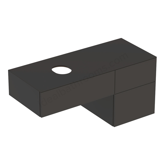 Geberit VariForm Cabinet for Lay-On Basin, Three Drawers, 1200mmW, Lava