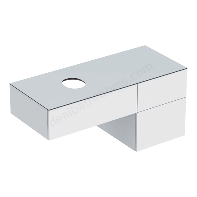 Geberit VariForm Cabinet for Lay-On Basin, Three Drawers, 1200mmW, White