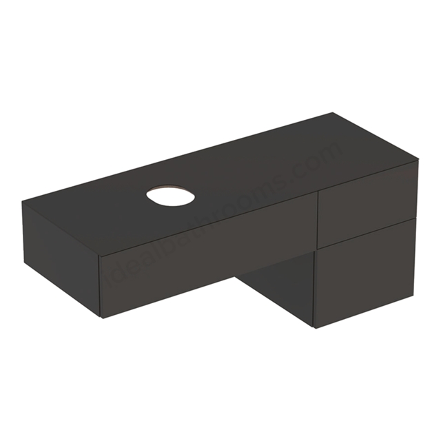 Geberit VariForm Cabinet for Lay-On Basin, Three Drawers, 1350mmW, Lava