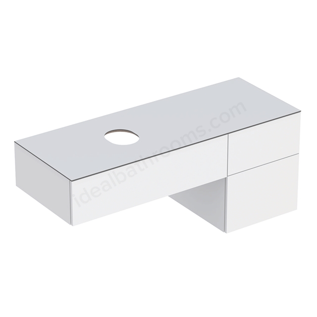 Geberit VariForm Cabinet for Lay-On Basin, Three Drawers, 1350mmW, White