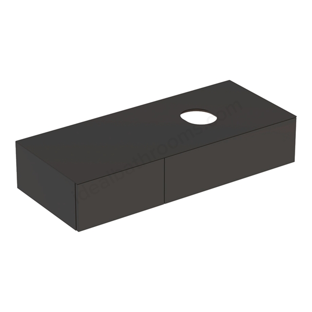 Geberit VariForm Cabinet for Lay-On Basin, Two Drawers, 1200mmW, Lava