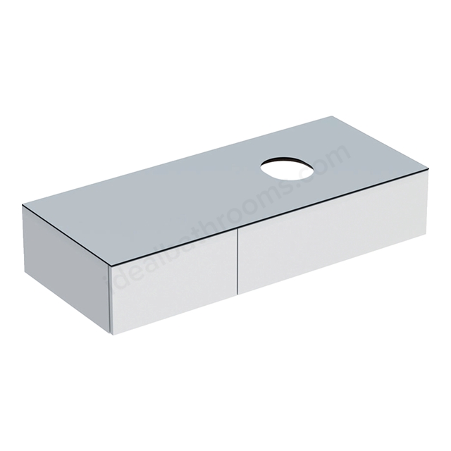 Geberit VariForm Cabinet for Lay-On Basin, Two Drawers, 1200mmW, White