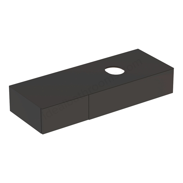 Geberit VariForm Cabinet for Lay-On Basin, Two Drawers, 1350mmW, Lava